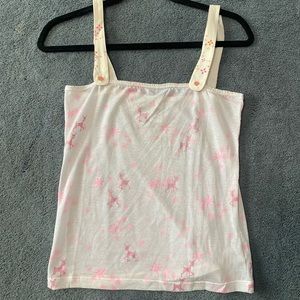 custo barcelona tank top white and pink